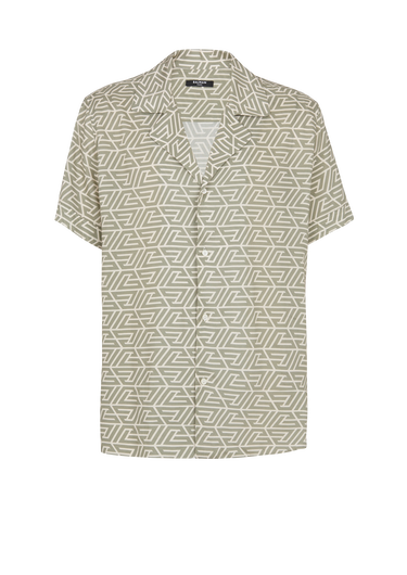 Shirt with printed pyramid monogram
