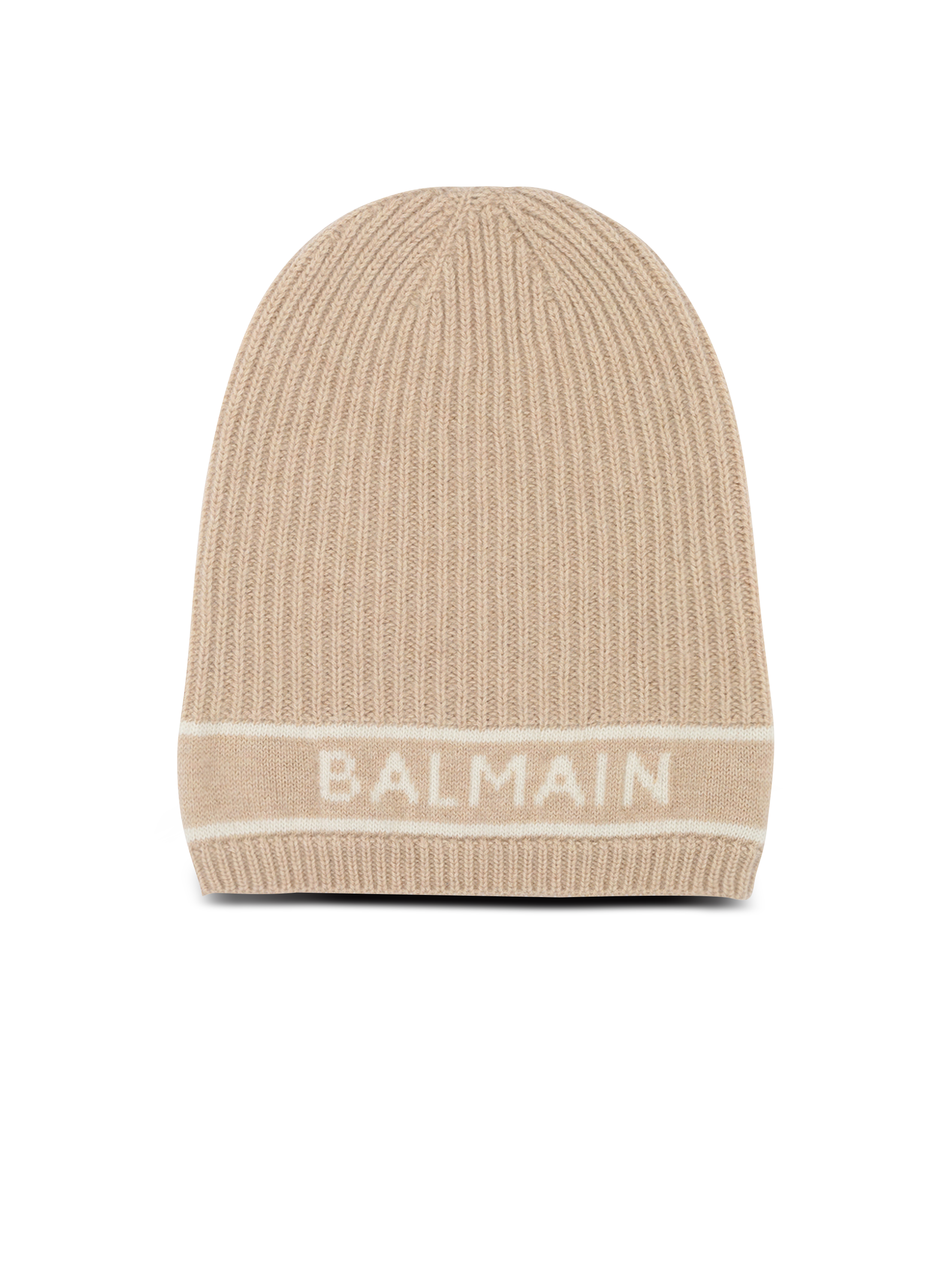 Wool beanie with embroidered Balmain 