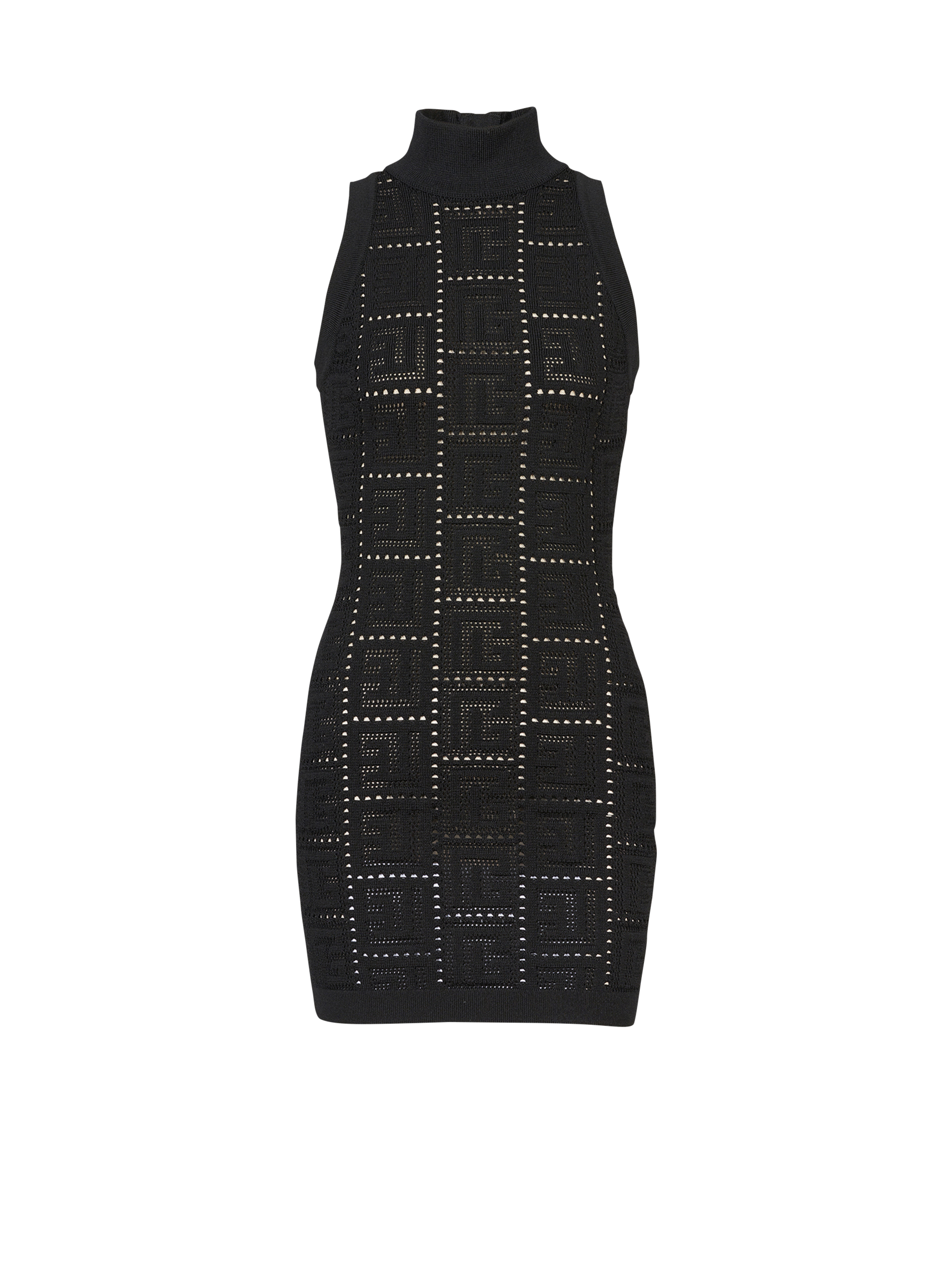 Short eco-designed knit dress with 